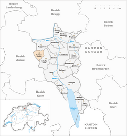 Karte Gemeinde Hunzenschwil 2010